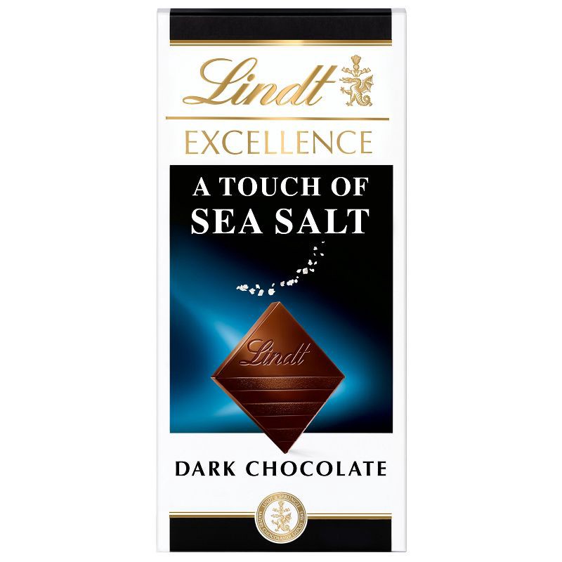 slide 1 of 9, Lindt Excellence Sea Salt Dark Chocolate Candy Bar - 3.5 oz., 3.5 oz