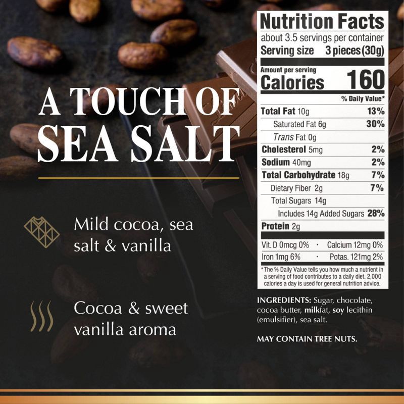 slide 5 of 9, Lindt Excellence Sea Salt Dark Chocolate Candy Bar - 3.5 oz., 3.5 oz