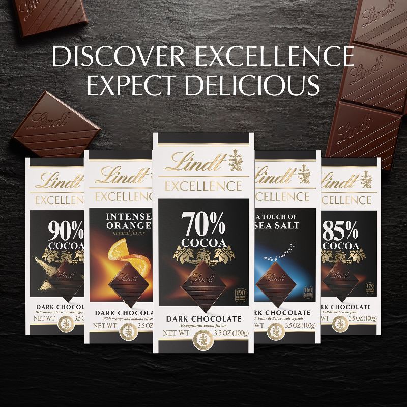 slide 8 of 10, Lindt Excellence Sea Salt Dark Chocolate Candy Bar - 3.5 oz., 3.5 oz