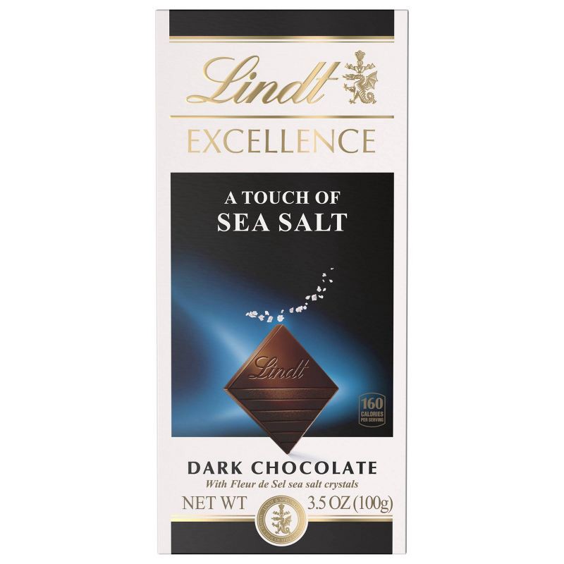 slide 9 of 9, Lindt Excellence Sea Salt Dark Chocolate Candy Bar - 3.5 oz., 3.5 oz