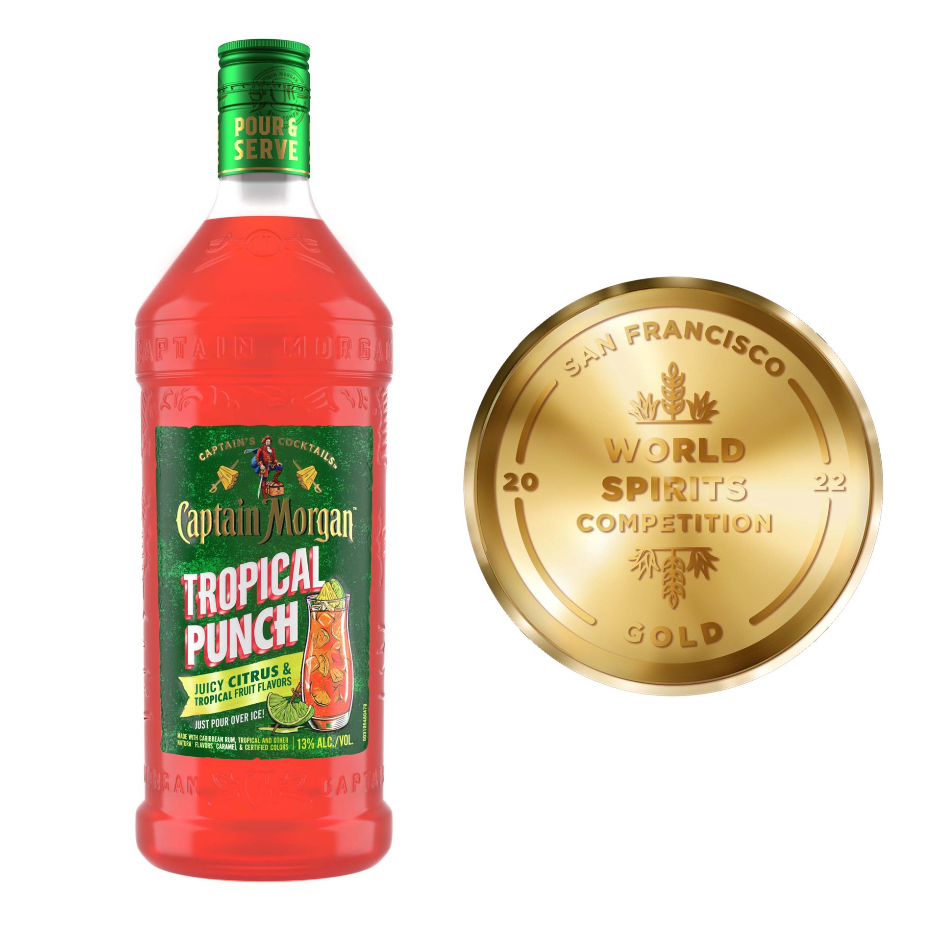 slide 2 of 5, Captain Morgan Tropical Punch, 1.75 L, 1.75 liter