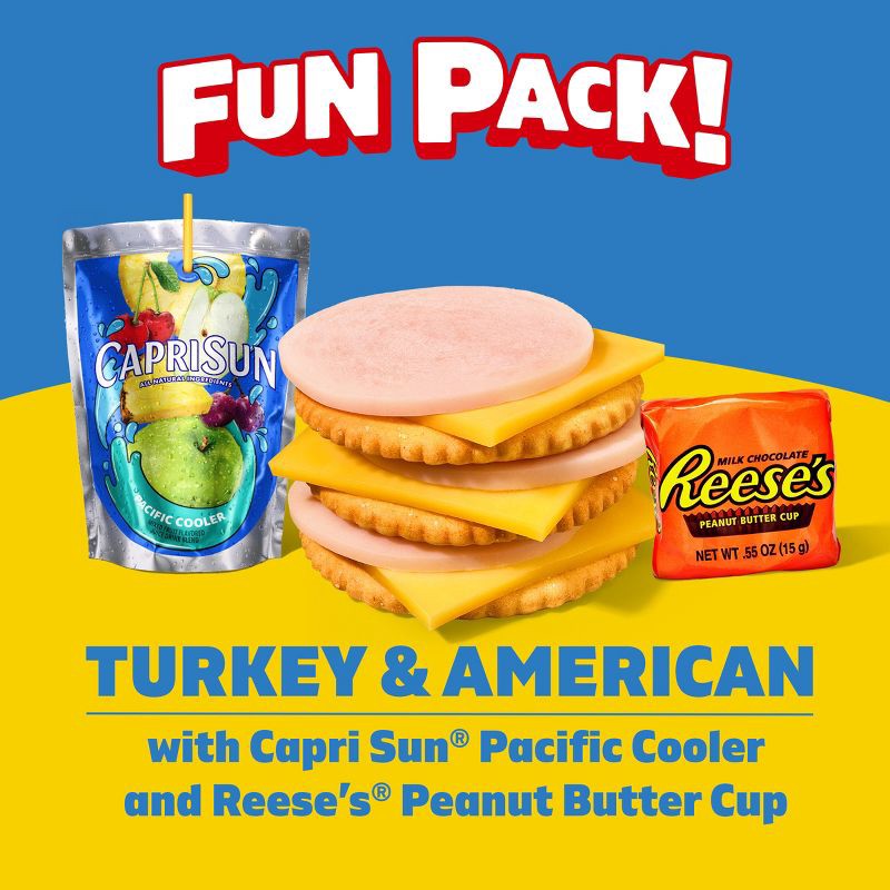 slide 4 of 10, Lunchables Turkey & American Cheese Cracker Stackers - 8.9oz, 8.9 oz