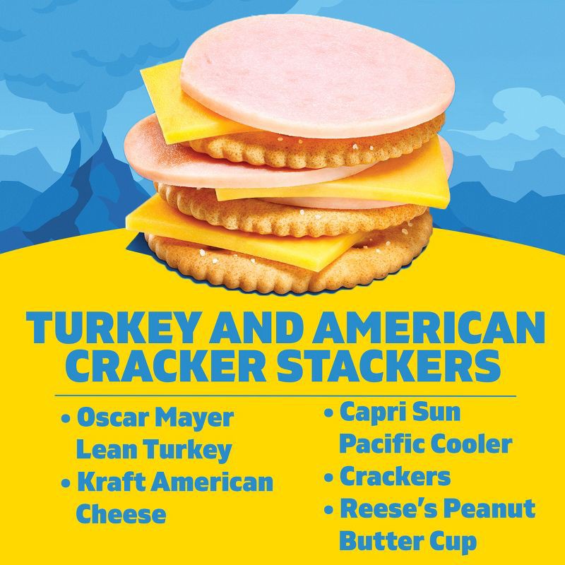 slide 5 of 11, Lunchables Turkey & American Cheese Cracker Stackers - 8.9oz, 8.9 oz