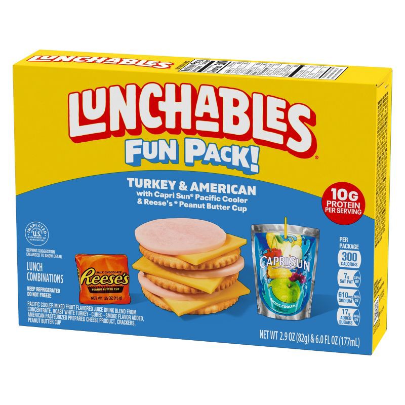 slide 8 of 10, Lunchables Turkey & American Cheese Cracker Stackers - 8.9oz, 8.9 oz