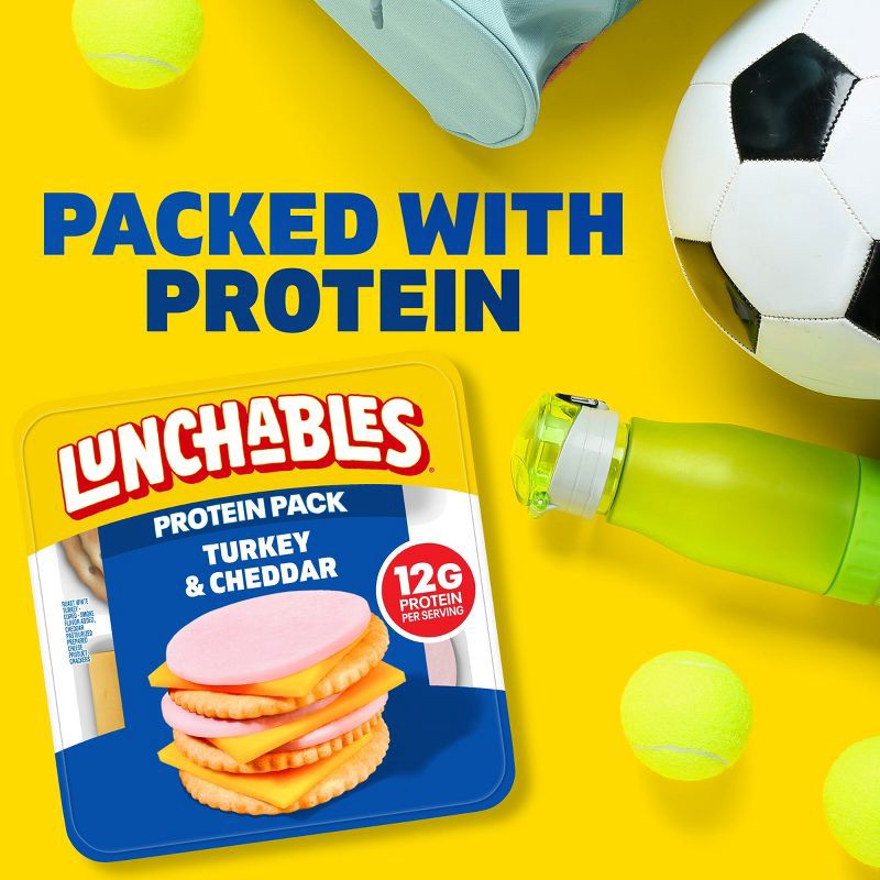 slide 6 of 10, Lunchables Turkey & Cheddar Cheese with Crackers - 3.2oz, 3.2 oz