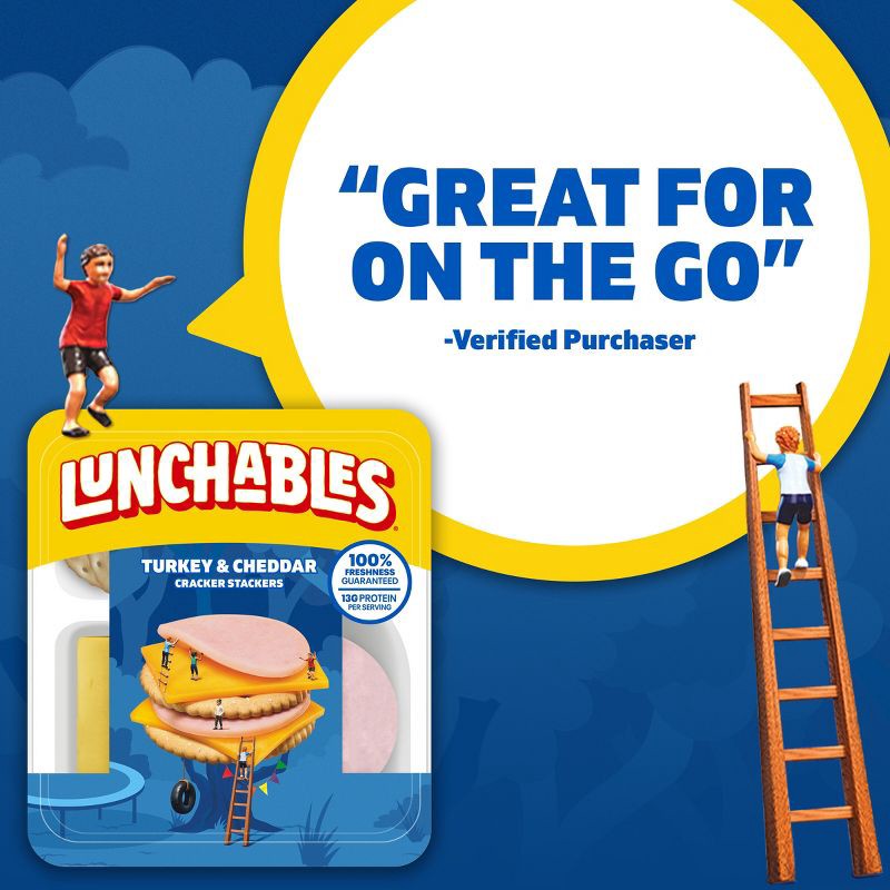 slide 6 of 11, Lunchables Turkey & Cheddar Cheese with Crackers - 3.2oz, 3.2 oz