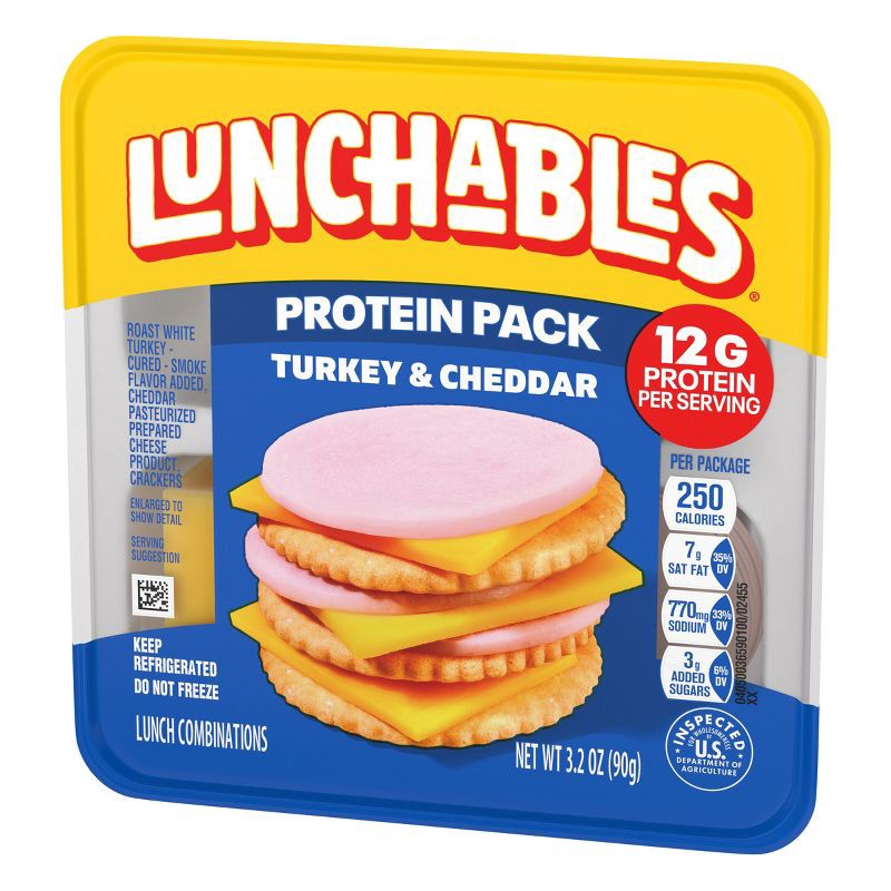 slide 10 of 10, Lunchables Turkey & Cheddar Cheese with Crackers - 3.2oz, 3.2 oz