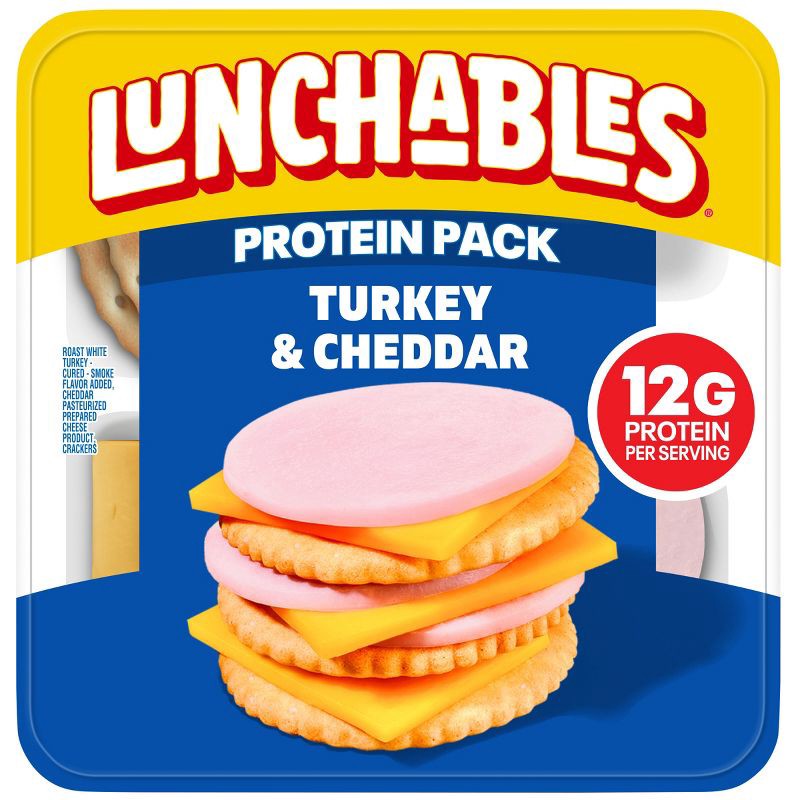 slide 1 of 10, Lunchables Turkey & Cheddar Cheese with Crackers - 3.2oz, 3.2 oz