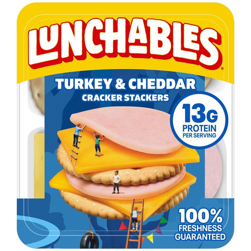 slide 1 of 11, Lunchables Turkey & Cheddar Cheese with Crackers - 3.2oz, 3.2 oz