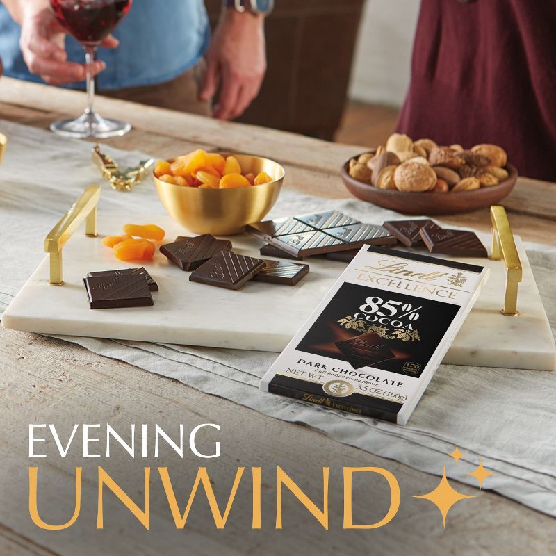 slide 6 of 11, Lindt Excellence 85% Cocoa Dark Chocolate Candy Bar - 3.5 oz., 3.5 oz