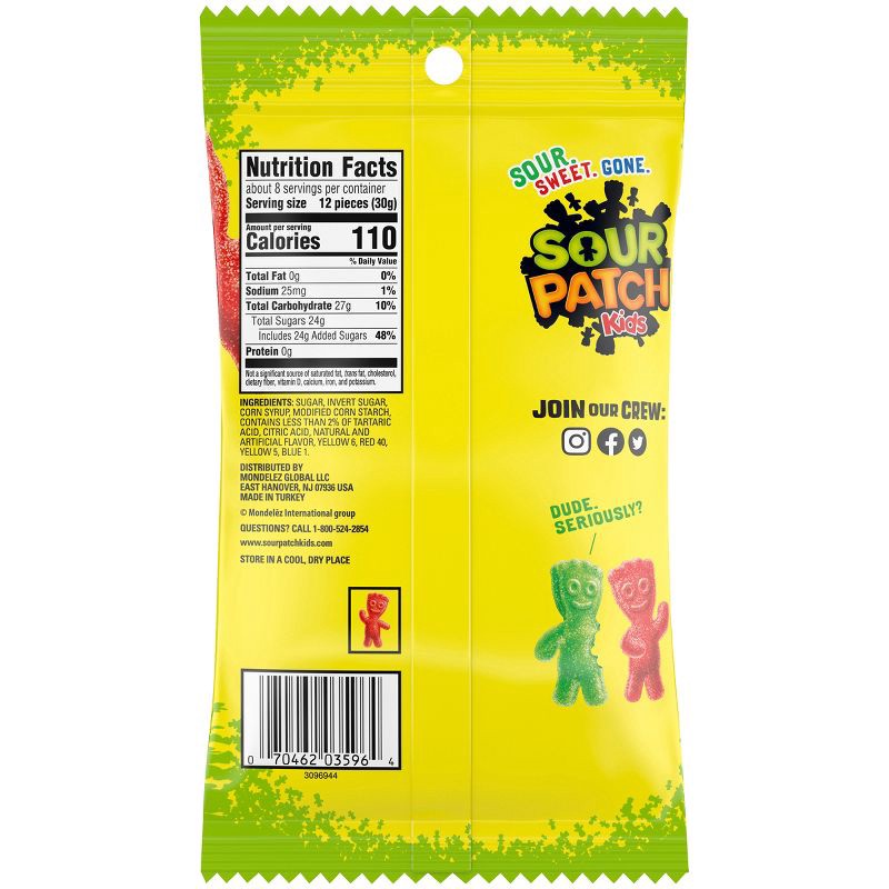 slide 10 of 18, SOUR PATCH KIDS Original Soft and Chewy Candy - 8oz Bag, 8 oz