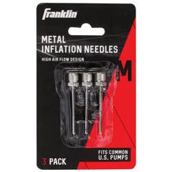 Franklin Sports Metal Inflation Needles: Universal Adapter Compatible, Set of 3