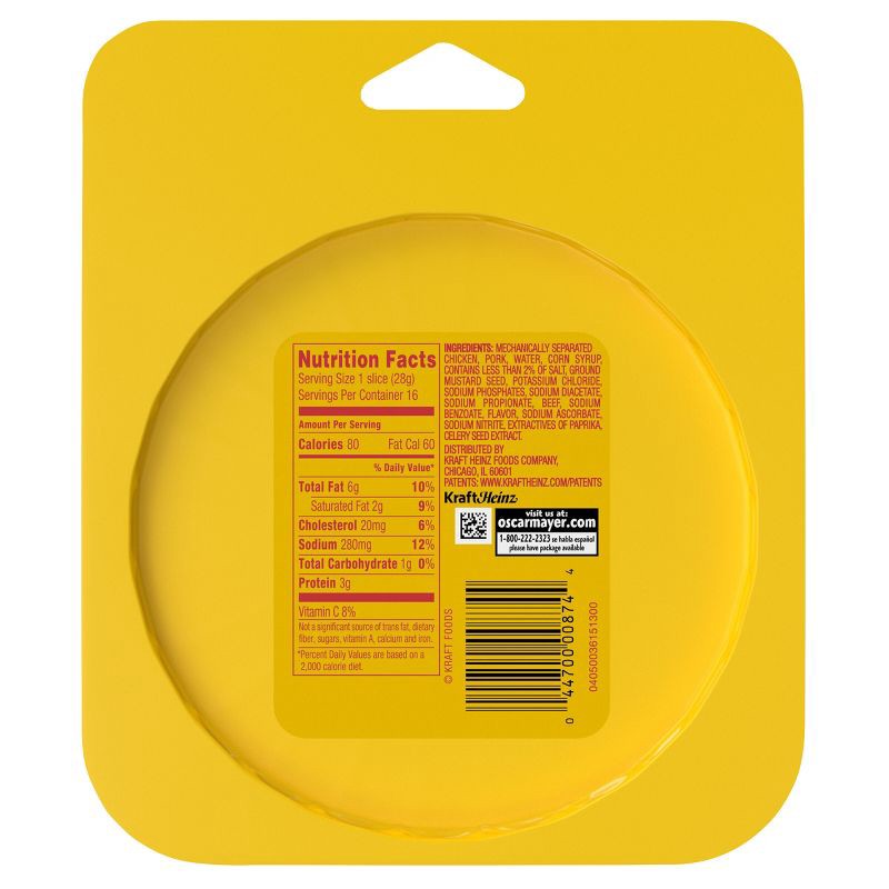 slide 9 of 9, Oscar Mayer Bologna Sliced Lunch Meat - 16oz, 16 oz