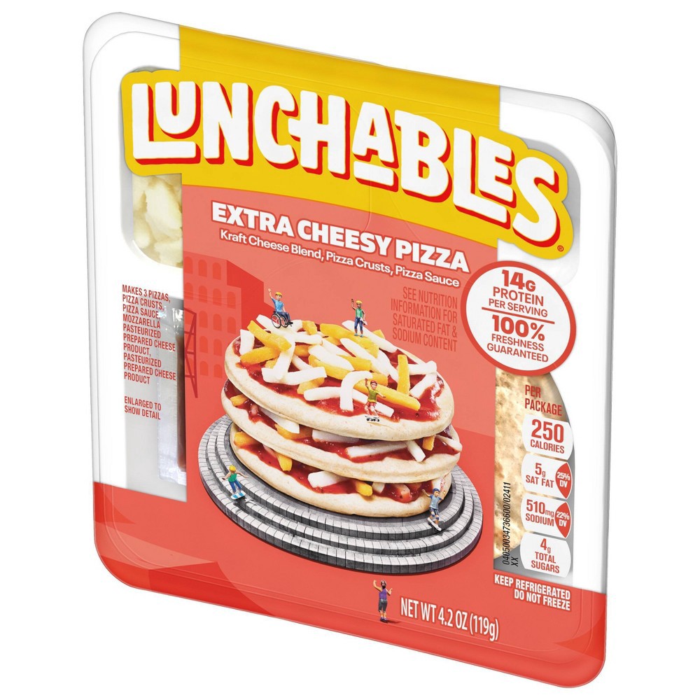 slide 5 of 6, Lunchables Extra Cheesy Pizza Tray, 4.2 oz