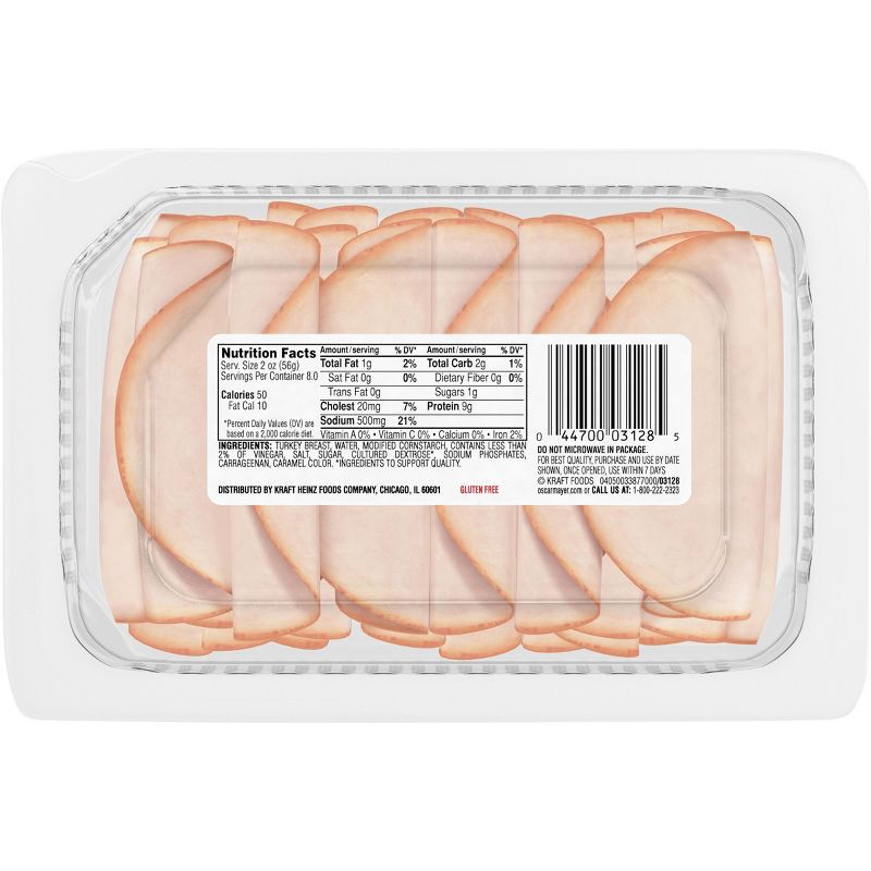 slide 2 of 9, Oscar Mayer Deli Fresh Oven Roasted Turkey Breast Sliced Lunch Meat Family Size - 16oz, 16 oz