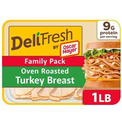 Oscar Mayer Deli Fresh Oven Roasted Turkey Breast Sliced Lunch Meat Family Size - 16oz