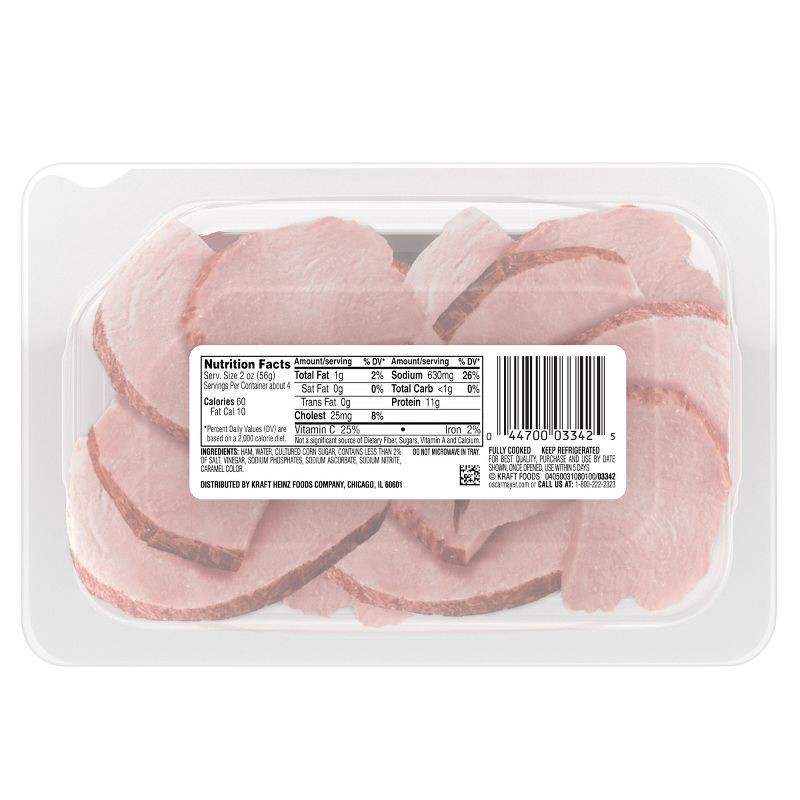 slide 7 of 9, Oscar Mayer Carving Board Slow Cooked Ham Sliced Lunch Meat - 7.5oz, 7.5 oz