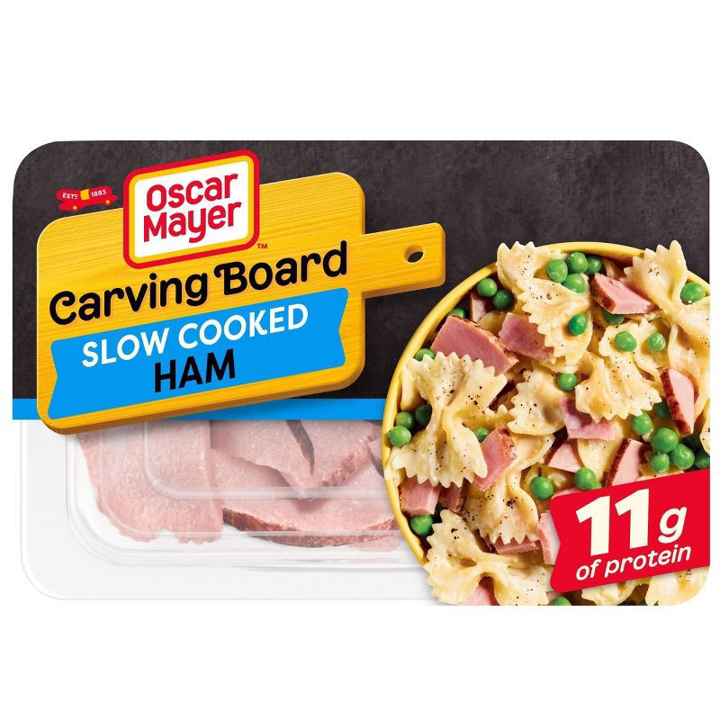 slide 1 of 9, Oscar Mayer Carving Board Slow Cooked Ham Sliced Lunch Meat - 7.5oz, 7.5 oz