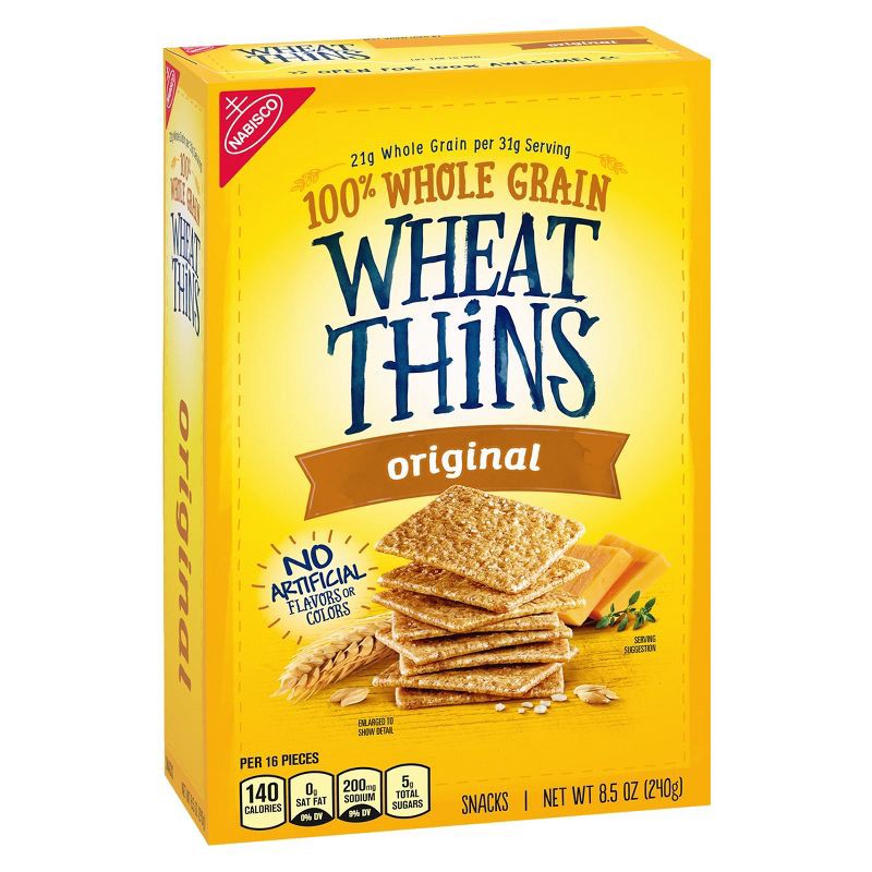 slide 3 of 12, Wheat Thins Original Whole Grain Wheat Crackers Snacks - 8.5oz, 8.5 oz