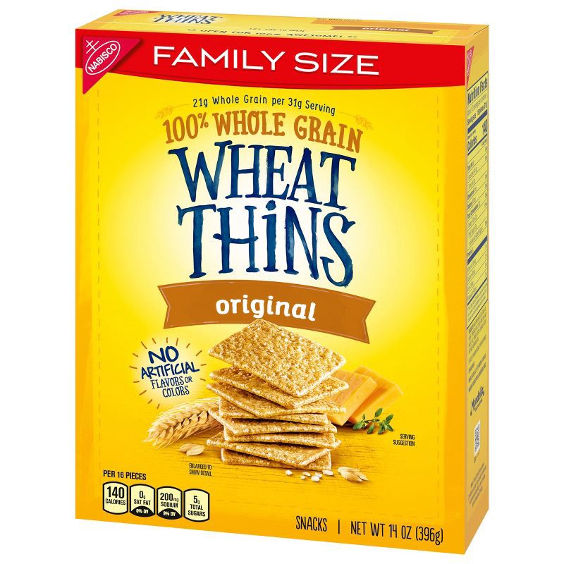 slide 7 of 10, Wheat Thins Original Crackers - Family Size - 14oz, 14 oz