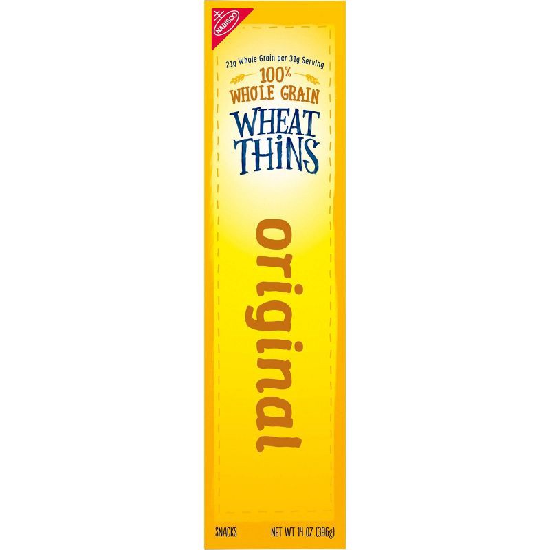 slide 9 of 11, Wheat Thins Original Whole Grain Wheat Cracker Snacks Family Size - 14oz, 14 oz