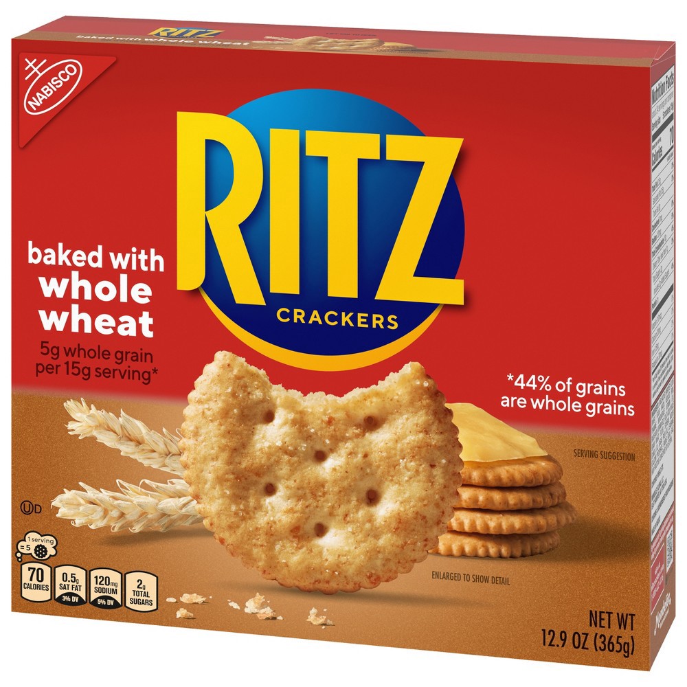 slide 2 of 13, Ritz Whole Wheat Crackers, 12.9 oz