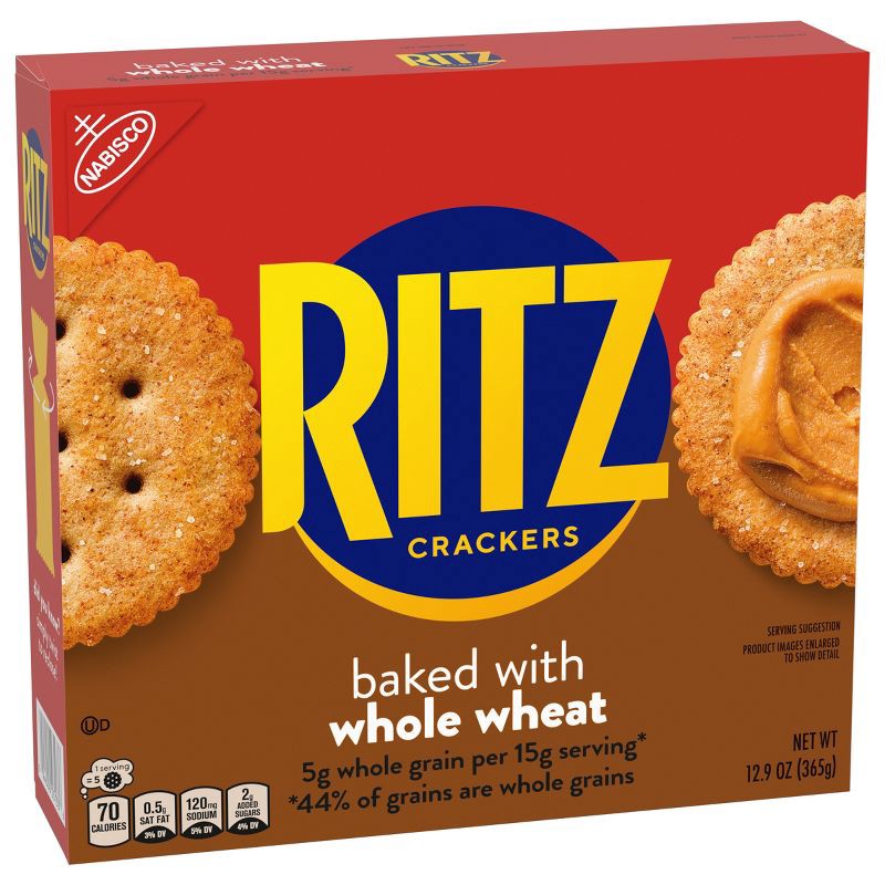 slide 6 of 16, Ritz Whole Wheat Crackers - 12.9oz, 12.9 oz