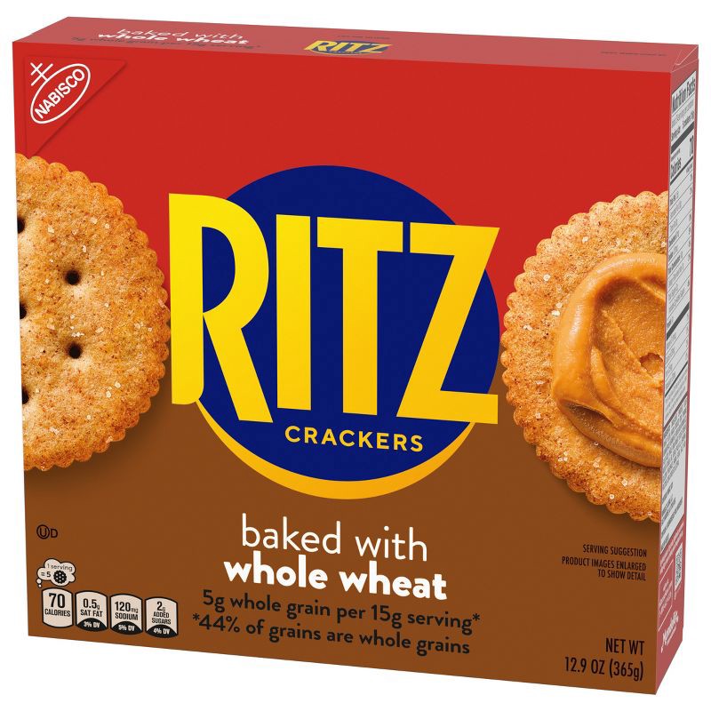 slide 7 of 16, Ritz Whole Wheat Crackers - 12.9oz, 12.9 oz