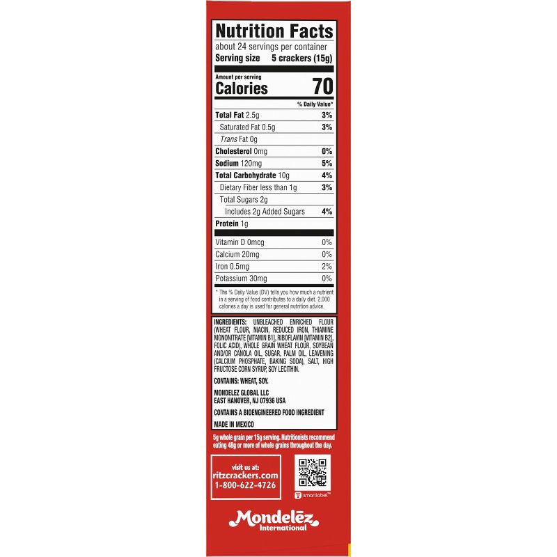 slide 10 of 16, Ritz Whole Wheat Crackers - 12.9oz, 12.9 oz