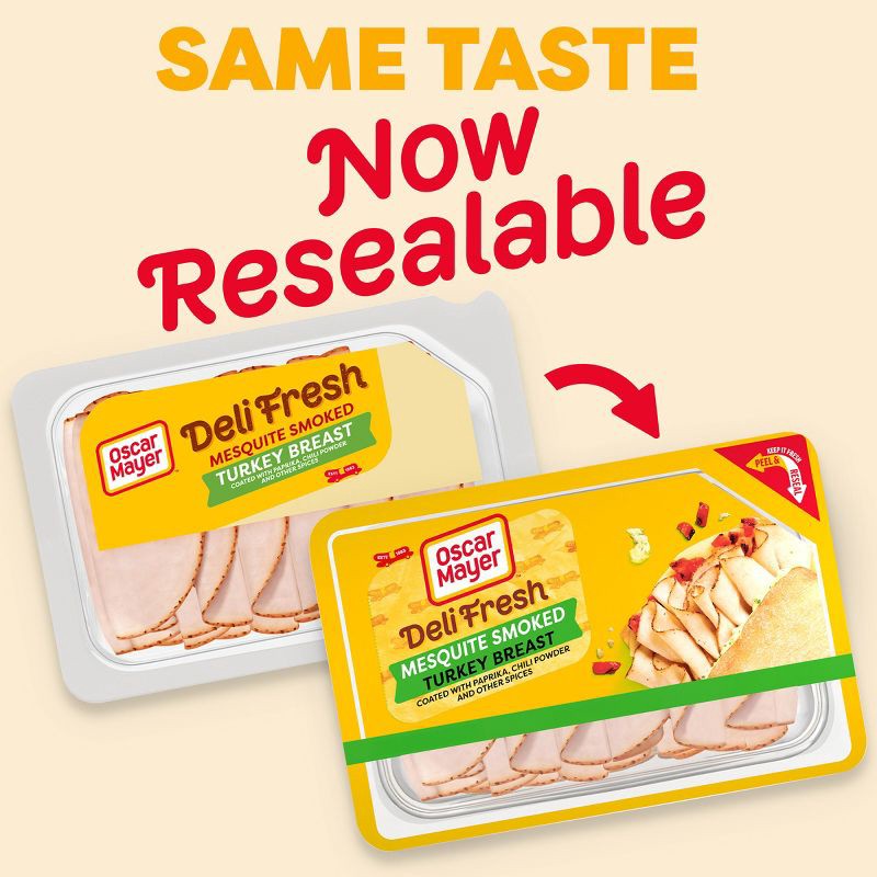 slide 3 of 10, Oscar Mayer Deli Fresh Mesquite Smoked Turkey Breast Sliced Lunch Meat - 8oz, 8 oz