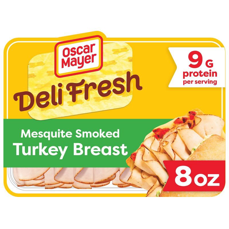 slide 1 of 9, Oscar Mayer Deli Fresh Mesquite Smoked Turkey Breast Sliced Lunch Meat - 8oz, 8 oz