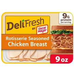 Oscar Mayer Deli Rotisserie Seasoned Chicken Breast Sliced Lunch Meat - 9oz