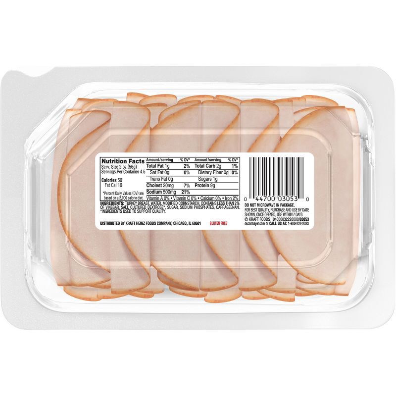 slide 2 of 10, Oscar Mayer Deli Fresh Smoked Turkey Breast Sliced Lunch Meat - 9oz, 9 oz