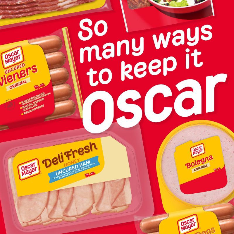 slide 8 of 9, Oscar Mayer Deli Fresh Honey Uncured Ham Sliced Lunch Meat - 9oz, 9 oz