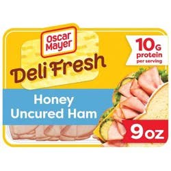 Oscar Mayer Deli Fresh Honey Uncured Ham Sliced Lunch Meat - 9oz