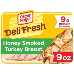 Oscar Mayer Deli Fresh Honey Smoked Turkey Breast Sliced Lunch Meat - 9oz