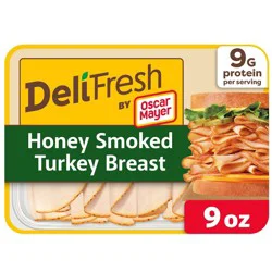 Oscar Mayer Deli Honey Smoked Turkey Breast Sliced Lunch Meat - 9oz: Certified Gluten-Free, No Artificial Flavors