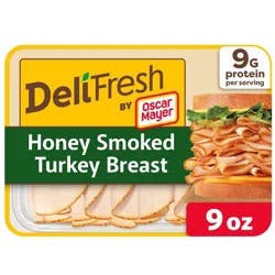 Oscar Mayer Deli Honey Smoked Turkey Breast Sliced Lunch Meat - 9oz: Certified Gluten-Free, No Artificial Flavors
