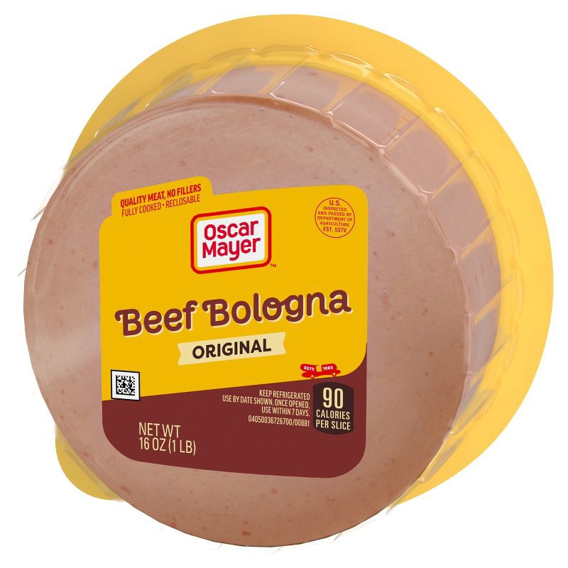 slide 8 of 12, Oscar Mayer Beef Bologna Sliced Lunch Meat - 16oz, 16 oz