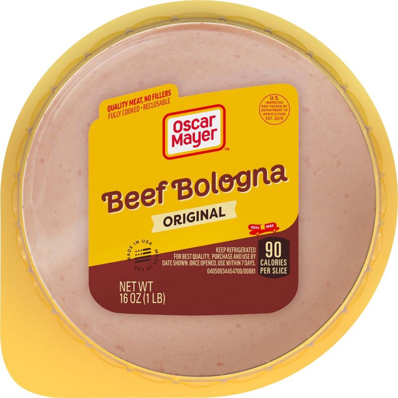 slide 9 of 12, Oscar Mayer Beef Bologna Sliced Lunch Meat - 16oz, 16 oz
