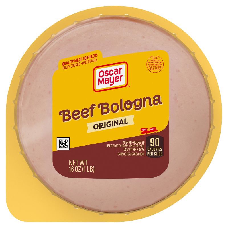 slide 9 of 12, Oscar Mayer Beef Bologna Sliced Lunch Meat - 16oz, 16 oz