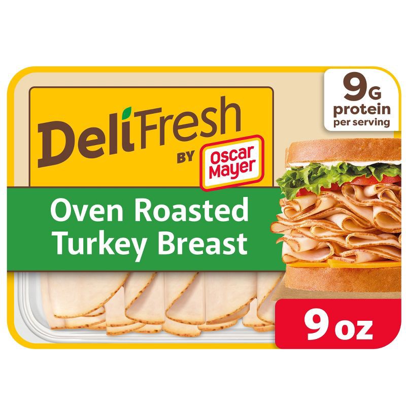 slide 1 of 10, Oscar Mayer Deli Fresh Oven Roasted Turkey Breast Sliced Lunch Meat - 9oz, 9 oz