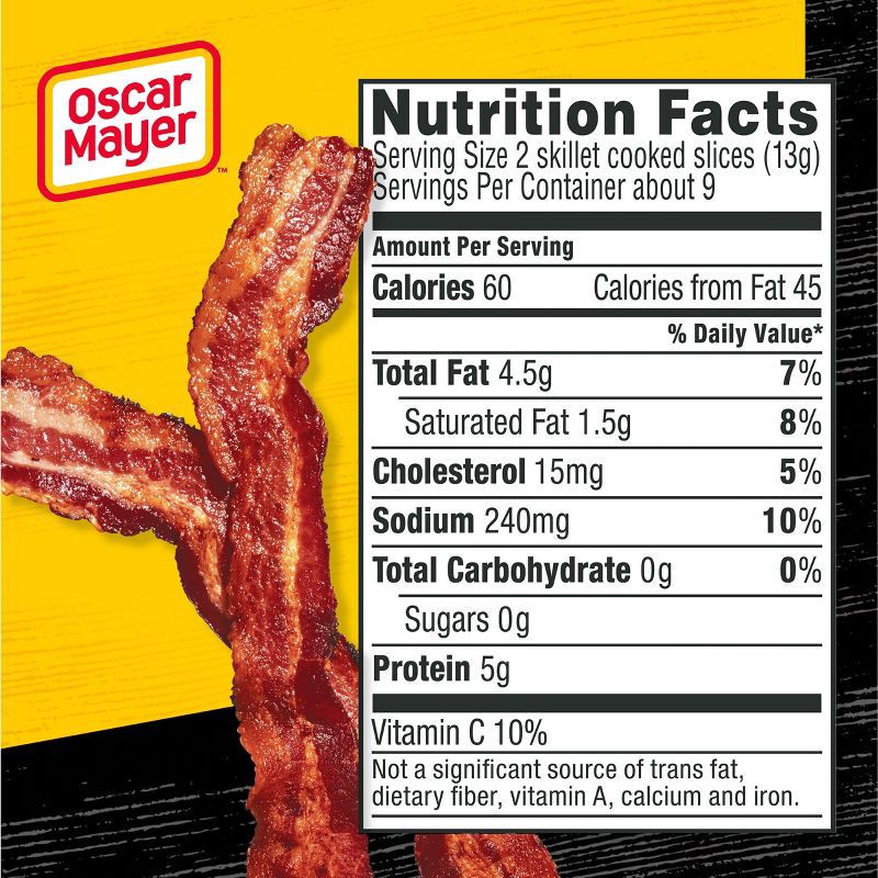slide 7 of 9, Oscar Mayer Center Cut Original Bacon - 12oz, 12 oz