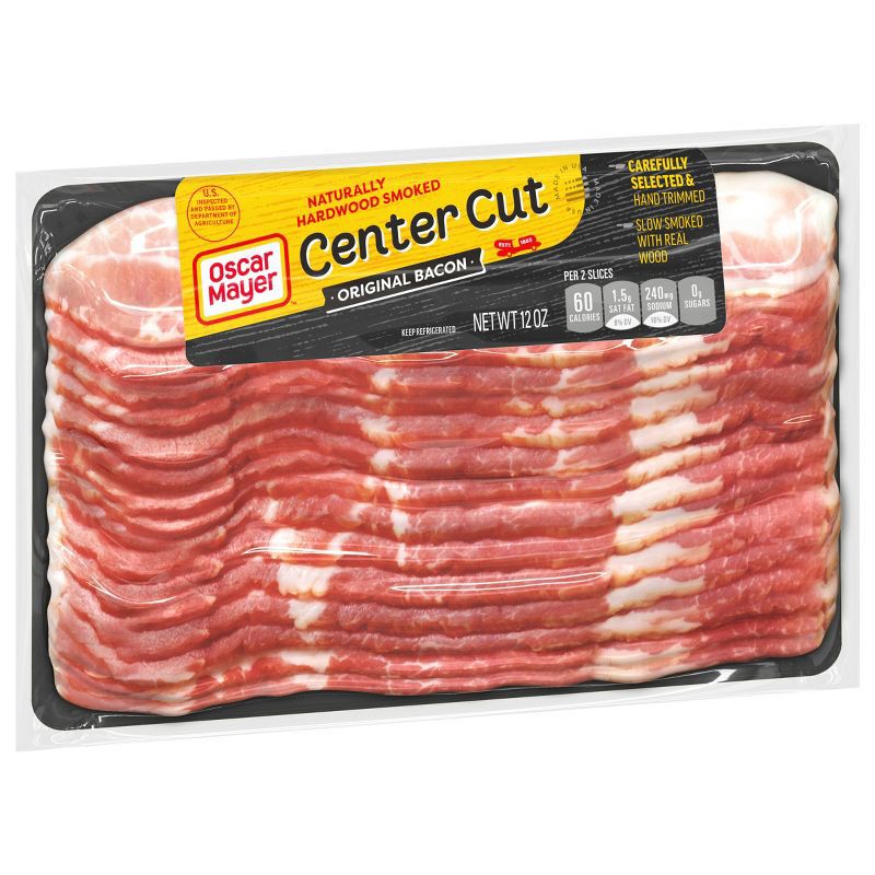 slide 9 of 11, Oscar Mayer Center Cut Original Bacon - 12oz, 12 oz