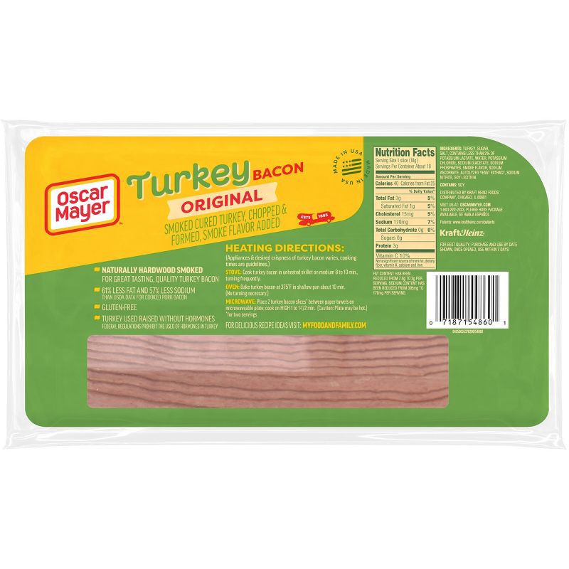 slide 9 of 9, Oscar Mayer Turkey Bacon - 12oz, 12 oz