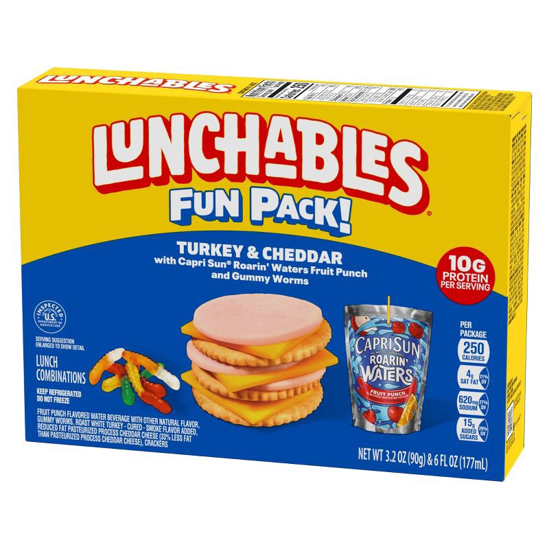slide 7 of 9, Lunchables Turkey & Reduced Fat Cheddar Cheese Cracker Stackers - 9.2oz, 9.2 oz