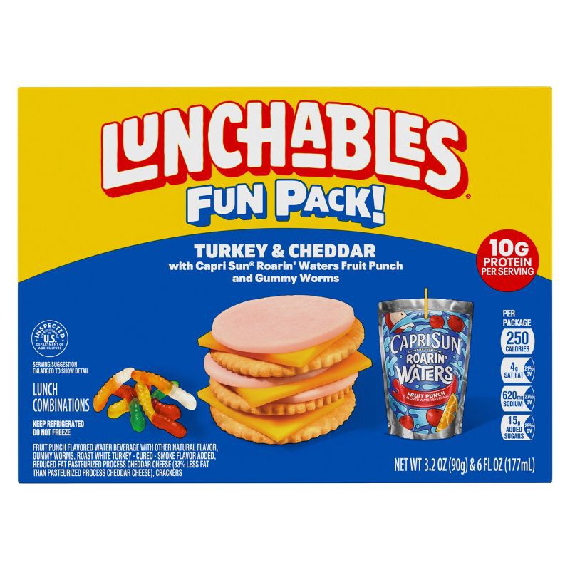 slide 8 of 9, Lunchables Turkey & Reduced Fat Cheddar Cheese Cracker Stackers - 9.2oz, 9.2 oz