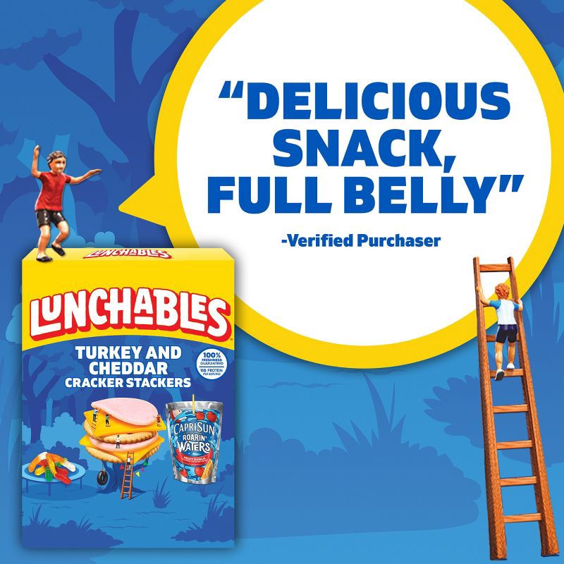 slide 9 of 9, Lunchables Turkey & Reduced Fat Cheddar Cheese Cracker Stackers - 9.2oz, 9.2 oz