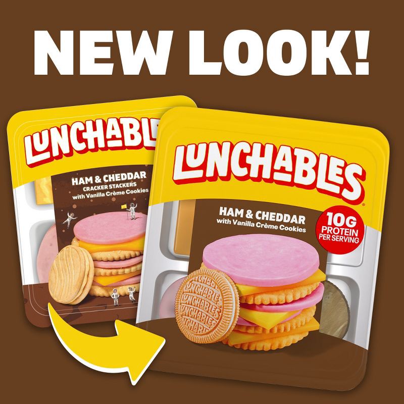slide 3 of 11, Lunchables Ham & Cheddar Cheese Cracker Stackers - 3.5oz, 3.5 oz
