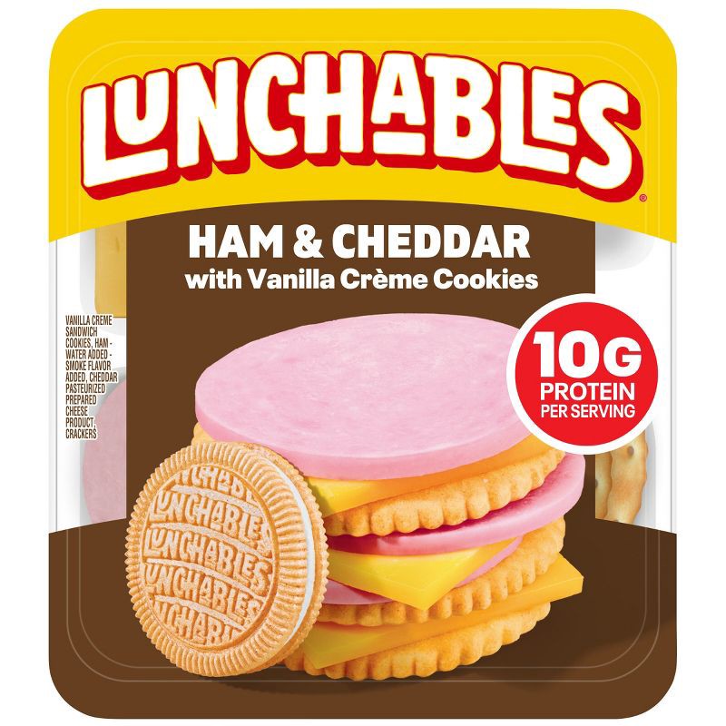 slide 1 of 11, Lunchables Ham & Cheddar Cheese Cracker Stackers - 3.5oz, 3.5 oz